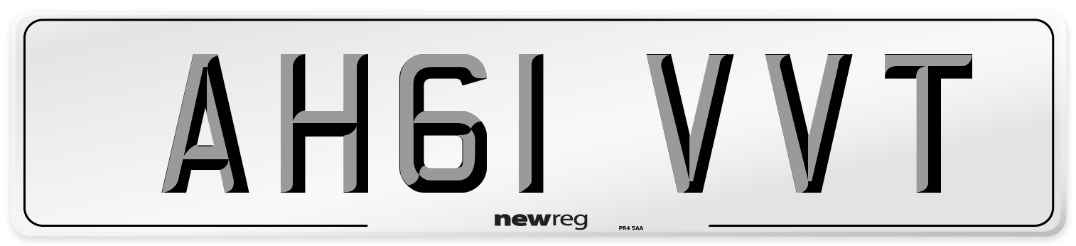 AH61 VVT Number Plate from New Reg